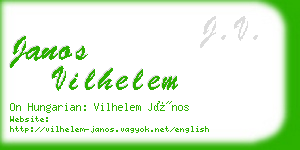 janos vilhelem business card